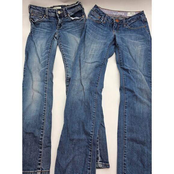 2 pair Gap/Old Navy Girl's Size 10 Regular Blue Jeans - Picture 1 of 9